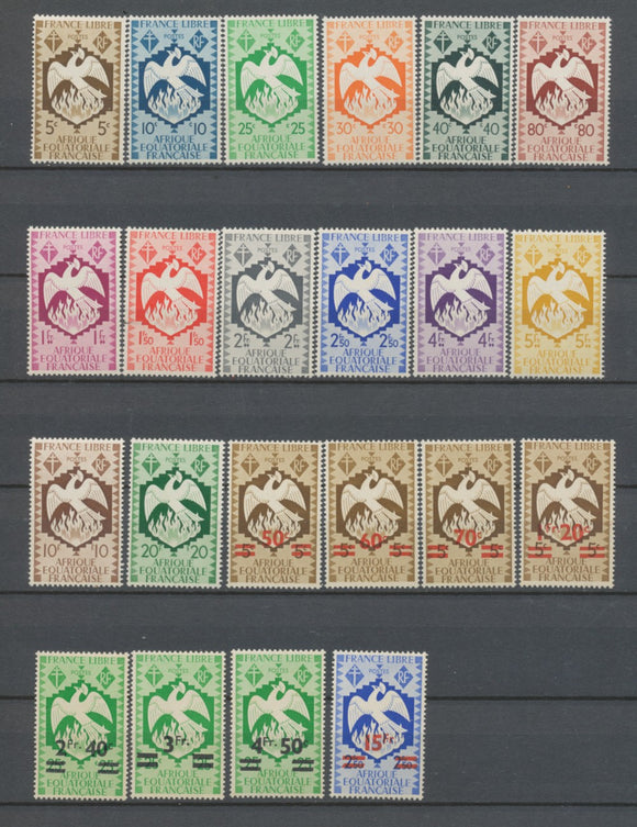 1941-45 Colonie AEF série Londres N°141 à 154 et 198 à 205 N** C 28,50€ H4060