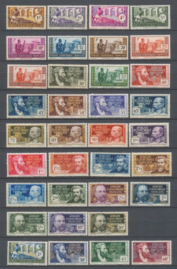 1937-42 Colonie française AEF série N°33 à 62 et 77 à 86 N** C 106€ H4061