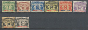 1906 Colonie française Mauritanie Taxe N°9 à 16 N* Cote 135€ H4081