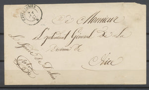 1857 Lettre càd Sarde GUILLAUMES Arrivée NIZZA TB H2039