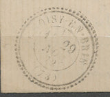 1872 Lettre N°59 Obl CAD T22 GC6165 CHOISY-EN-BRIE(73) SEINE ET MARNE P2646