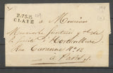 1827 Lettre Marque port payé P73P CLAYE 23*9mm SEINE ET MARNE(73) Superbe X3346