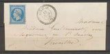 1858 Lettre C.22 Herblay, PC 3990 sur n°14, SEINE ET OISE X4166