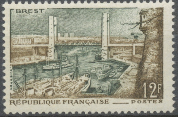 Port de Brest. 12f. Brun et vert foncé. Neuf luxe ** Y1117