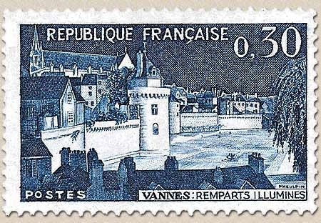 Remparts illuminés de Vannes. 30c. Bleu foncé Y1333