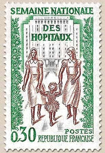 Semaine nationale des hôpitaux. 30c. Vert, gris et rouge-brun Y1339