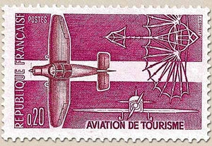 Aviation légère et sportive. Aviation de tourisme 20c. Lilas-rose et lie-de-vin Y1341