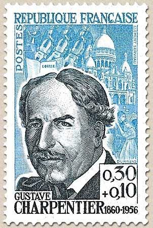 Célébrités. Gustave Charpentier 30c. + 10c. Bleu et bleu-noir Y1348