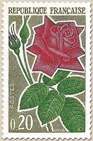 Roses. 20c. Olive, rose-rouge et vert Y1356