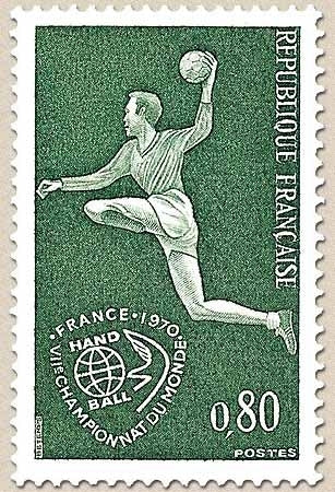 7e championnat du monde de handball. 80c. Vert Y1629