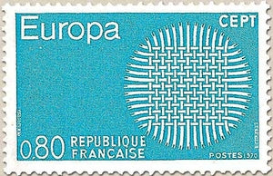 Europa. Symbole en forme de soleil. 80c. Turquoise Y1638