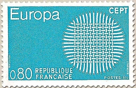 Europa. Symbole en forme de soleil. 80c. Turquoise Y1638