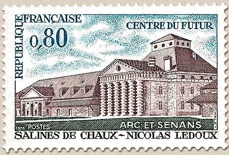 Salines de Chaux - Nicolas Ledoux, Centre du futur à Arc-et-Senans (Doubs) 80c. Bleu, violet-brun et vert-noir Y1651