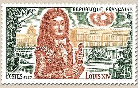 Histoire de France. Louis XIV (1637-1715) 45c. Vert foncé, ocre et rouge-brun Y1656