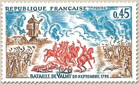 Histoire de France. Bataille de Valmy. 45c. Bistre, bleu et brun-orange Y1679