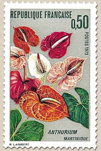 L'Anthurium de la Martinique. Héliogravure. 50c. Polychrome Y1738