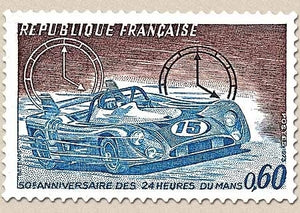 50e anniversaire des 24 heures du Mans. 60c. Violet et outremer Y1761