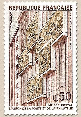 Musée Postal. Maison de la poste et de la philatélie. 50c. Brun carminé et ocre Y1782