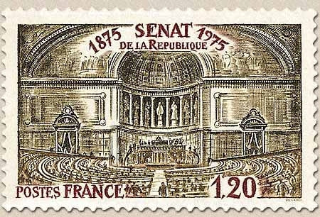 Centenaire du Sénat de la République. 1f.20 gris-olive et carmin Y1843