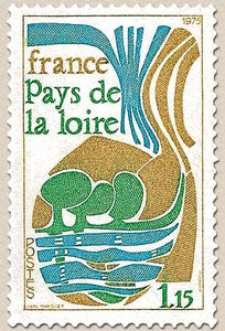 Régions. Pays de la Loire. 1f.15 bistre-olive, turquoise et émeraude Y1849