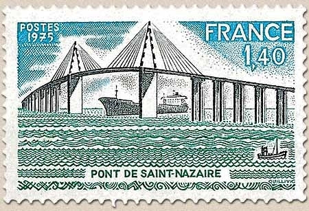 Pont de Saint-Nazaire. 1f.40 turquoise, vert-bleu et noir Y1856