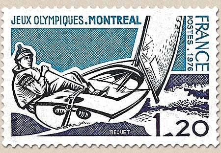 Jeux Olympiques de Montréal. 1f.20 bleu, outremer et noir Y1889