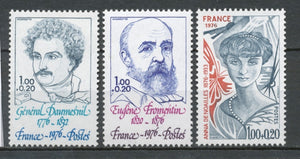 Série Personnages célèbres. Au profit de la Croix-Rouge. 3 valeurs Y1898S