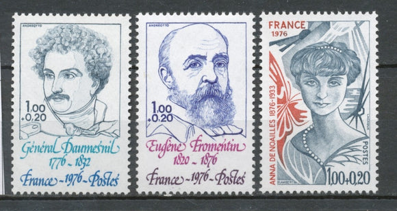 Série Personnages célèbres. Au profit de la Croix-Rouge. 3 valeurs Y1898S