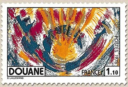 Douane. Héliogravure. 1f.10 polychrome et or Y1912