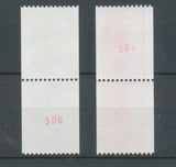 Type Sabine Paires verticales N°2191-2191a + N°2192-2192a N° rge au dos Y2192aAS