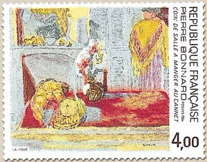 Série artistique. Coin de salle à manger au Cannet, de Pierre Bonnard (1867-1947). 4f. Multicolore Y2301