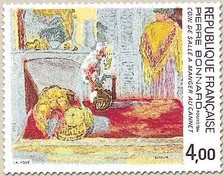 Série artistique. Coin de salle à manger au Cannet, de Pierre Bonnard (1867-1947). 4f. Multicolore Y2301