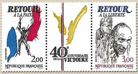 40e anniversaire de la Victoire. Le triptyque Y2369A