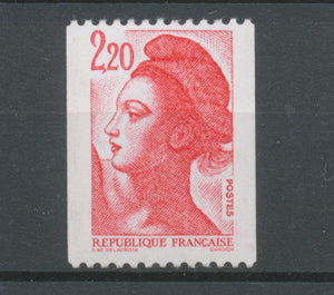 Type Liberté N°2379a  2f.20 rouge N° rouge au verso Y2379a