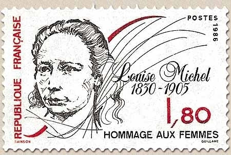 Hommage aux Femmes. Louise Michel (1830-1905). 1f.80 noir et rouge Y2408