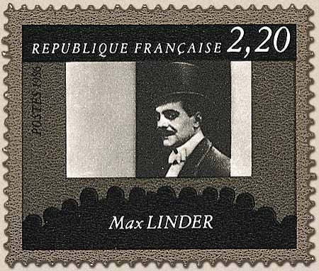 Cinquantenaire de la cinémathèque française. Max Linder  2f.20 noir et gris Y2434