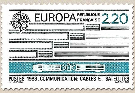 Europa. Transports et communication. Câbles et Satellites 2f.20 bleu-vert et gris Y2531