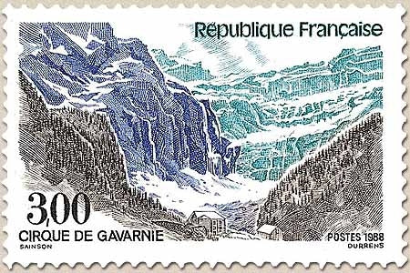 Série touristique. Cirque de Gavarnie  3f. Violet, vert et brun Y2547