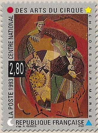 Centre National des Arts du Cirque, à Châlons-sur-Marne. Les Clowns, d'après Albert Gleizes. 2f.80 multicolore Y2833