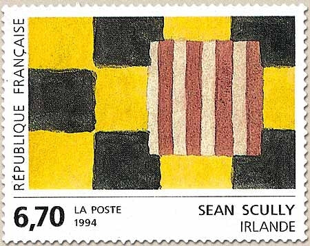 Série européenne d'art contemporain. Œuvre originale de Sean Scully (Irlande) 6f.70 multicolore Y2858