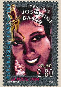 Personnages célèbres. De la scène à l'écran. Joséphine Baker (1906-1975).  2f.80 + 60c. Multicolore Y2899