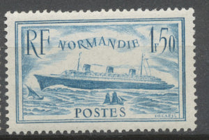 Paquebot "Normandie" 1f.50 bleu clair Neuf luxe ** Y300