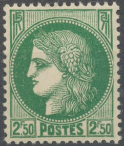 Type Cérès. 2f.50 vert Neuf luxe ** Y375