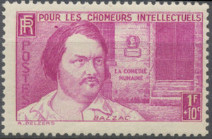 Au profit des Chômeurs intellectuels. Types de 1939. 1f. + 10c. Lilas-rose (438) Neuf luxe ** Y463