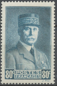 Effigie du Maréchal Pétain. 80c vert-bleu Neuf luxe ** Y471