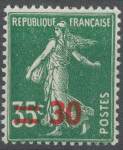 Timbres de 1932-38 avec nouvelle valeur. Type Semeuse fond plein. 30 sur 35c. Vert (361) Neuf luxe ** Y476