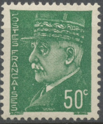 Effigies du Maréchal Pétain. 50c. Vert (Type Hourriez) Neuf luxe ** Y508