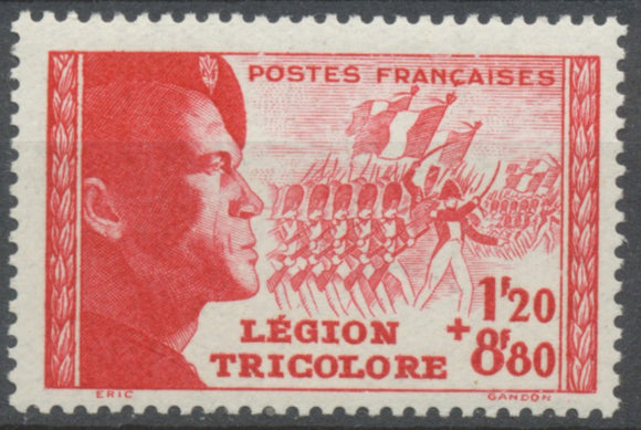 Pour la Légion tricolore.  1f.20+8f.80 rouge Neuf luxe ** Y566