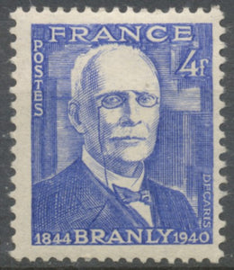 Centenaire de la naissance du physicien Édouard Branly (1844-1940) 4f. Outremer Neuf luxe ** Y599