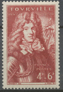 Tricentenaire naissance du maréchal Anne-Hilarion de Cotentin, comte de Tourville 4f.+6f. Brun Neuf luxe ** Y600